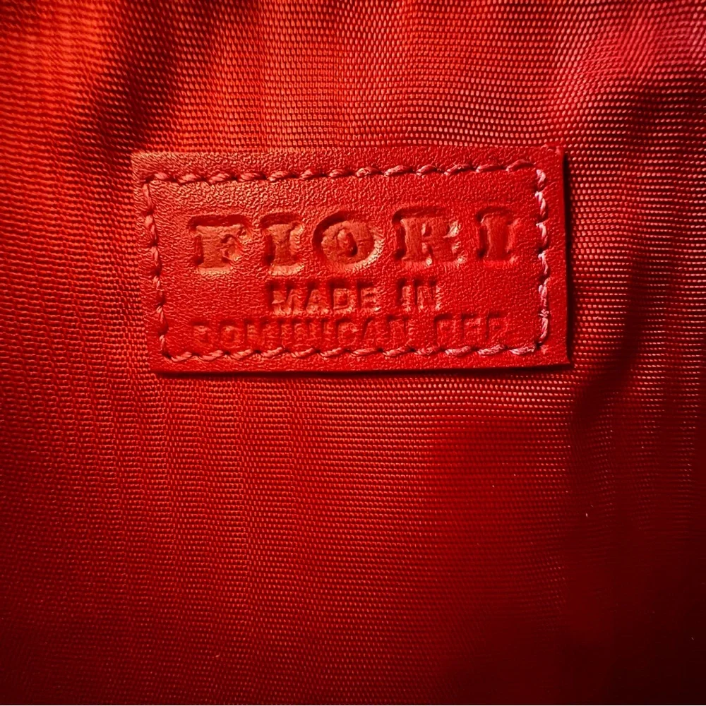Fiori Coleccion Red Genuine Leather Embroidered Tassel Clutch Bag NWOT 10x7 Boho